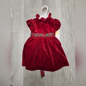 BISCOTTI BABY Red Velvet Dress BRAND NEW